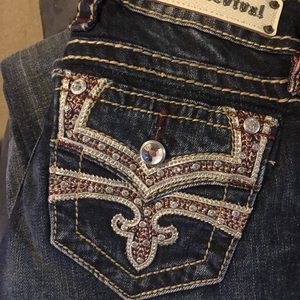 NWOT Rock Revival Celinda Dark Wash GORGEOUS